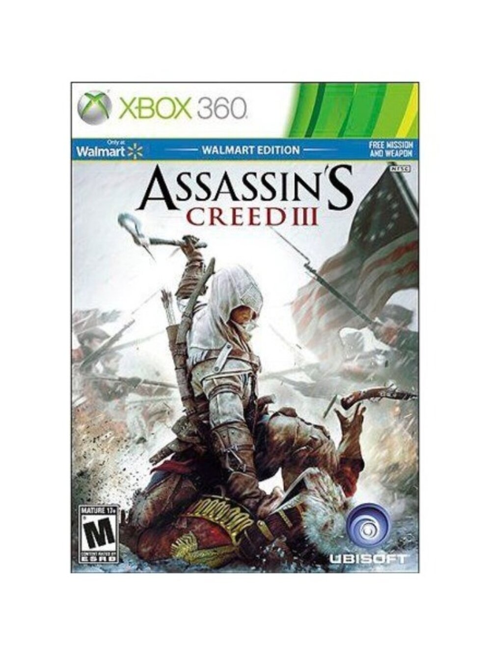 Assassin's Creed III - WalMart Edition (Microsoft Xbox 360, 2012) CIB with clean